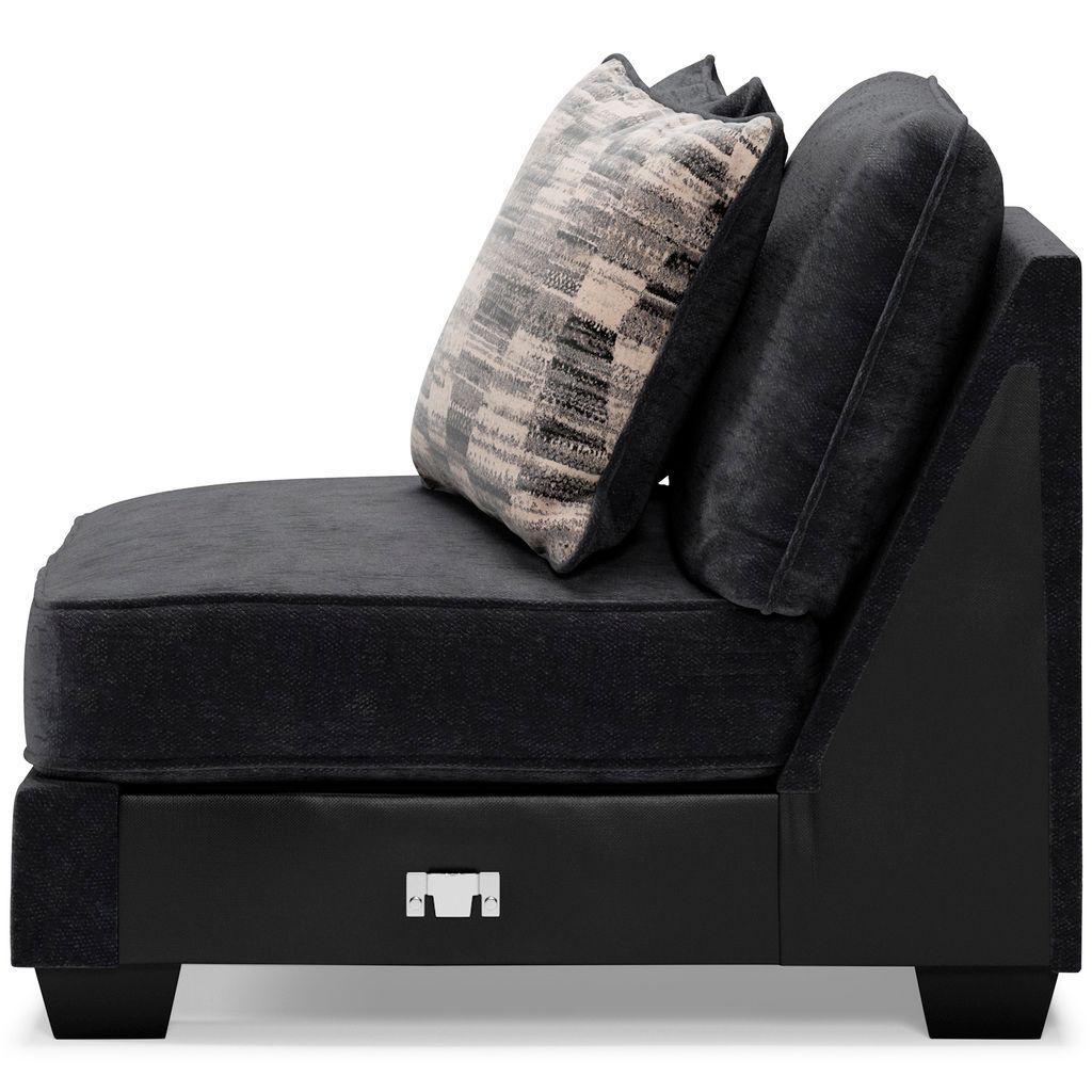 Lavernett 4-Piece Sectional with Ottoman In Charcoal 59603U1