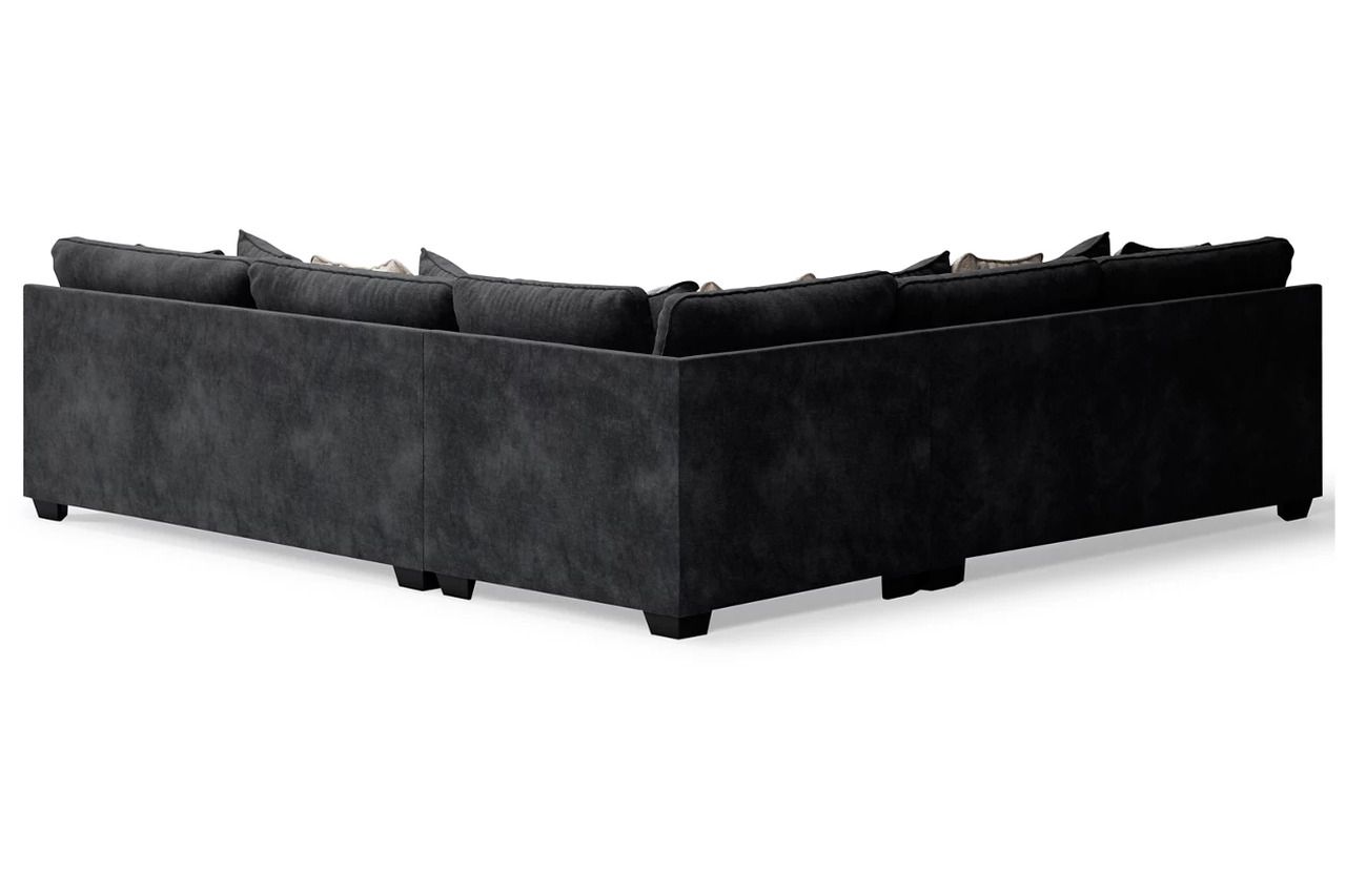 Lavernett 3-Piece Sectional and Oversized Ottoman In Charcoal 59603U3