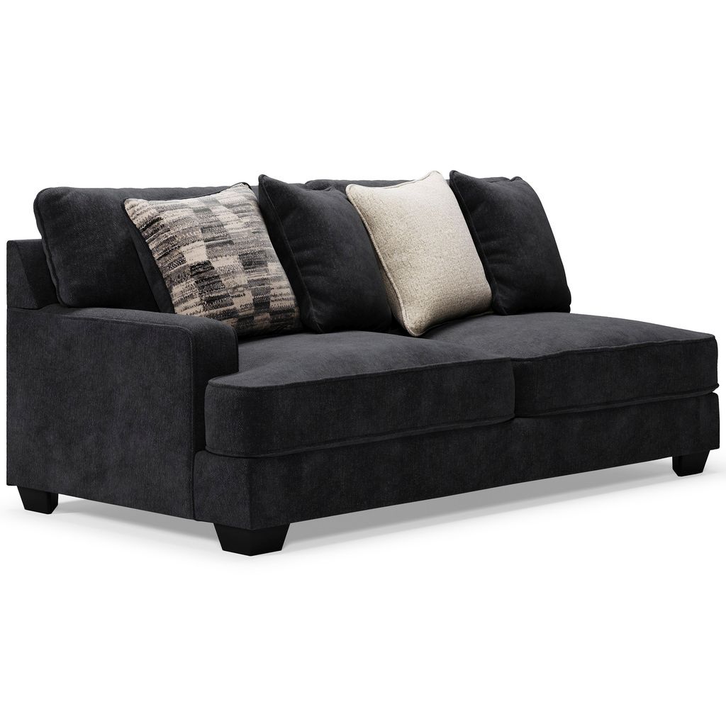 Lavernett 3-Piece Sectional and Oversized Ottoman In Charcoal 59603U3