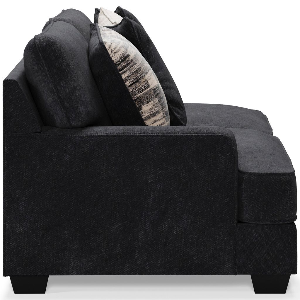 Lavernett 3-Piece Sectional and Oversized Ottoman In Charcoal 59603U3