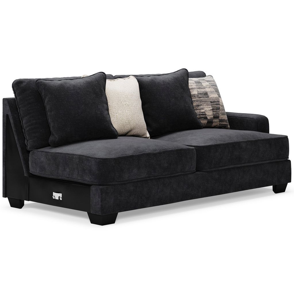 Lavernett 3-Piece Sectional and Oversized Ottoman In Charcoal 59603U3
