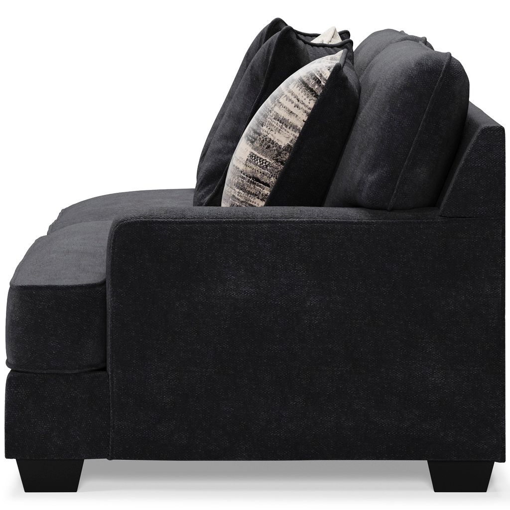 Lavernett 3-Piece Sectional and Oversized Ottoman In Charcoal 59603U3