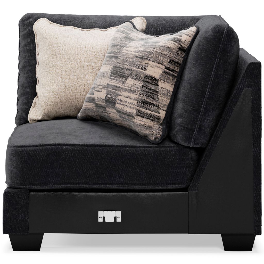 Lavernett 3-Piece Sectional and Oversized Ottoman In Charcoal 59603U3