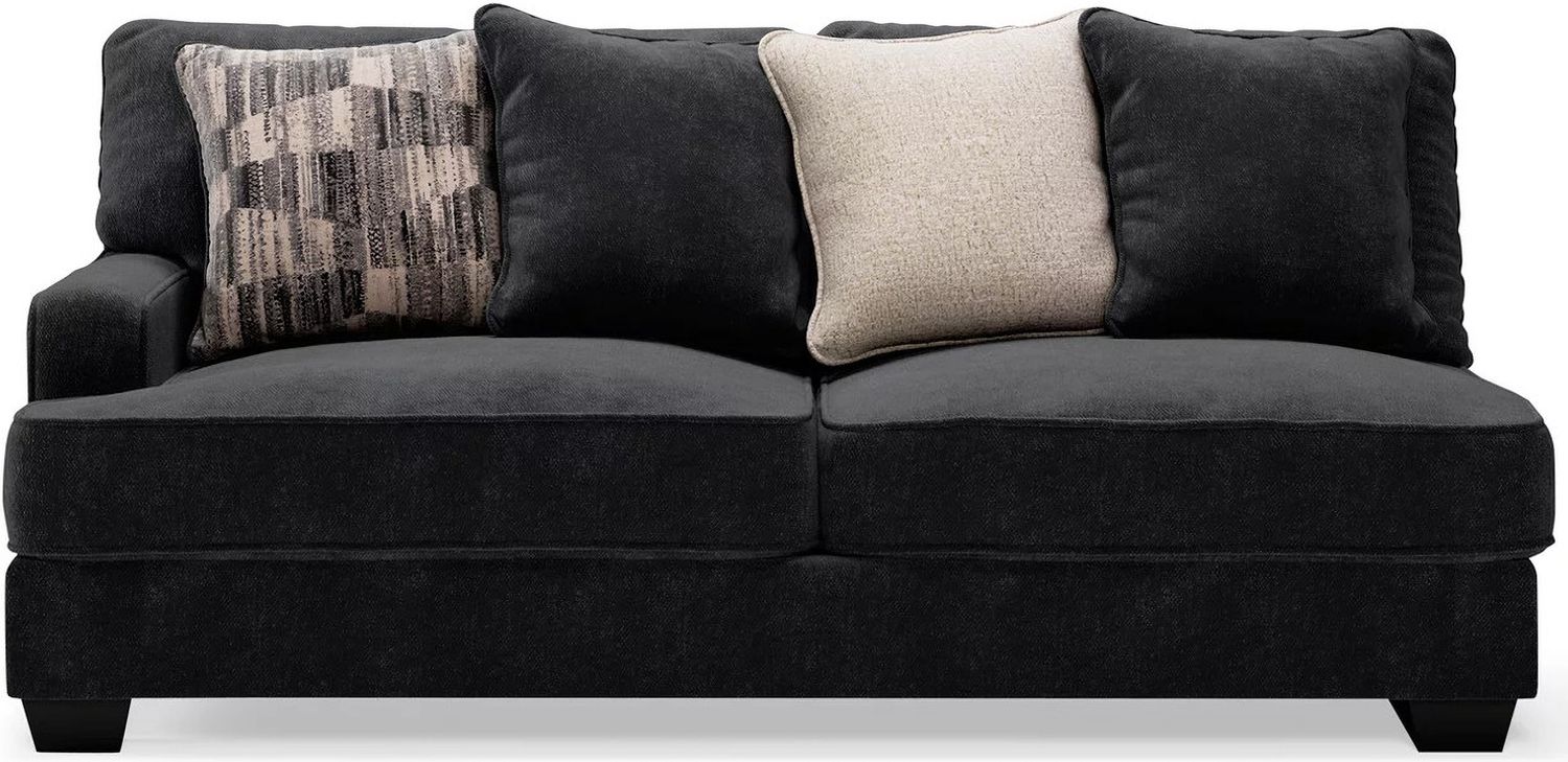 Lavernett 3-Piece Sectional and Oversized Ottoman In Charcoal 59603U3