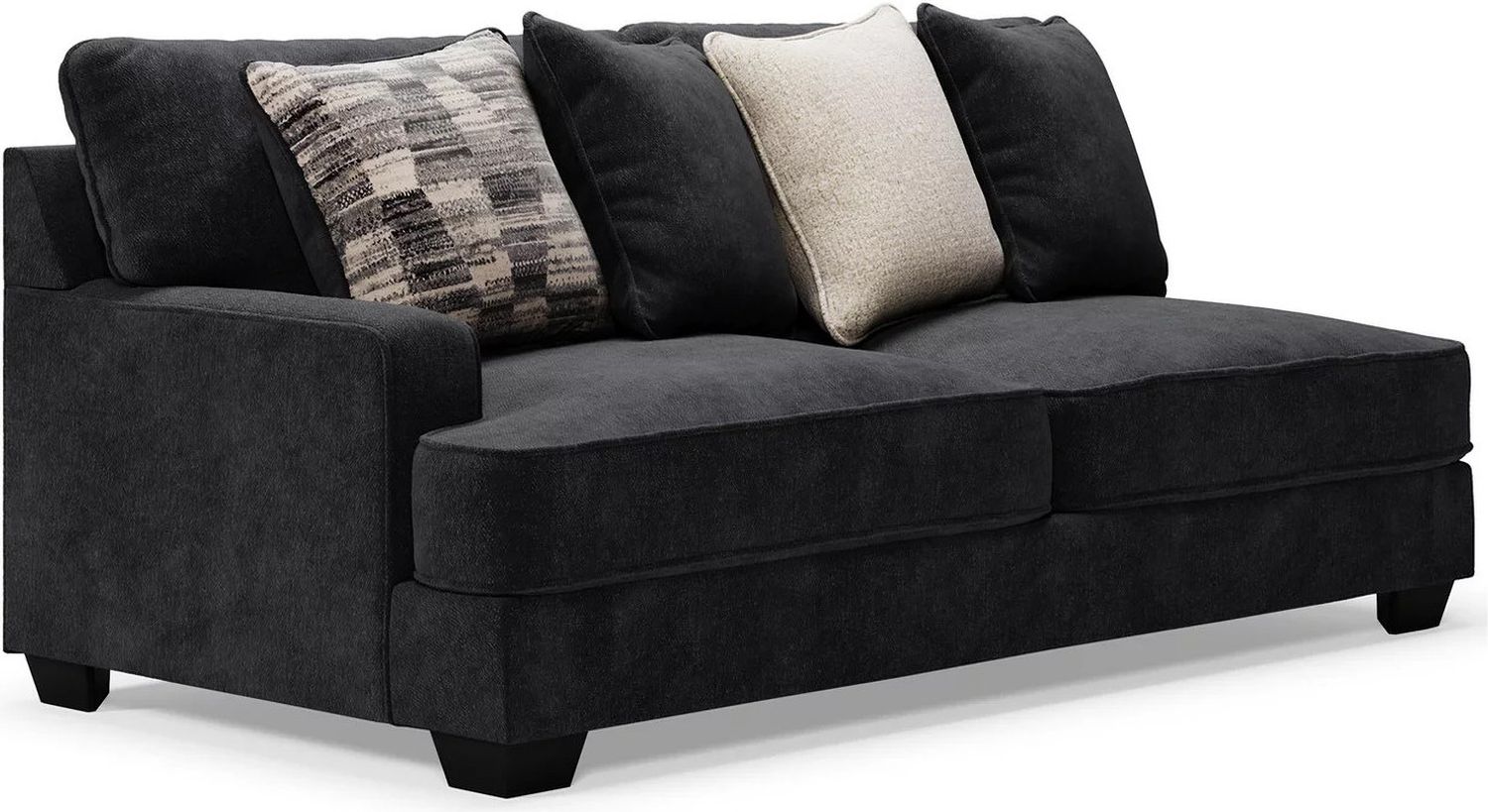 Lavernett 3-Piece Sectional and Oversized Ottoman In Charcoal 59603U3