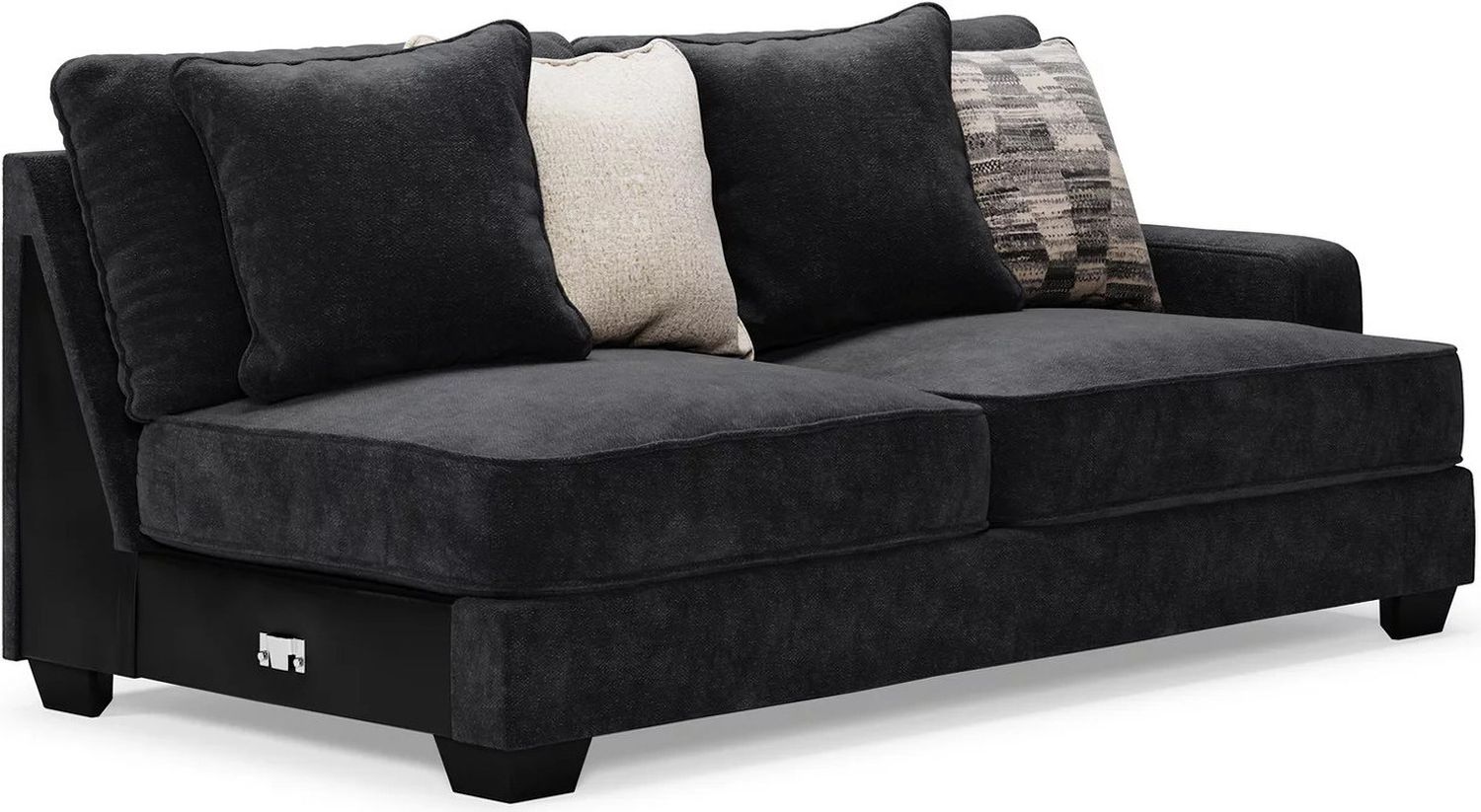 Lavernett 3-Piece Sectional and Oversized Ottoman In Charcoal 59603U3