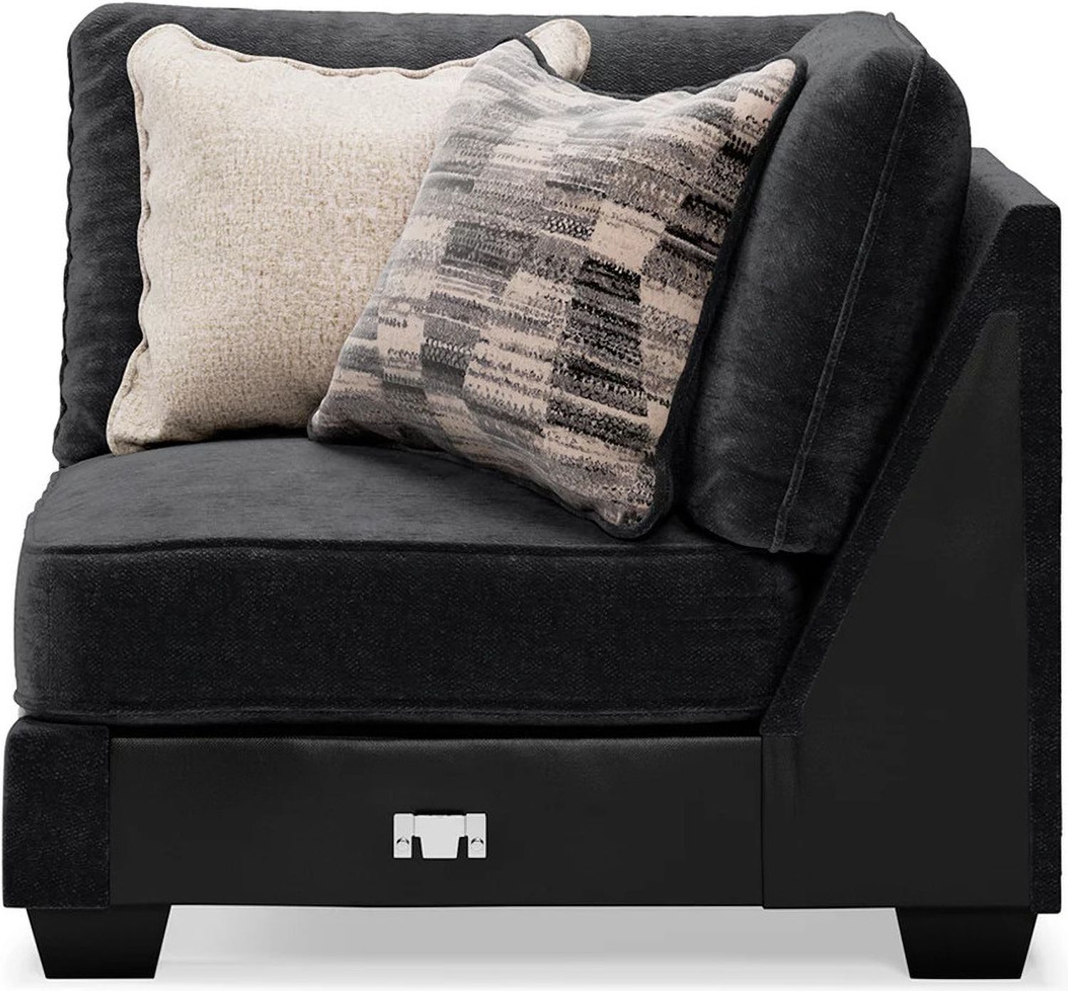 Lavernett 3-Piece Sectional and Oversized Ottoman In Charcoal 59603U3