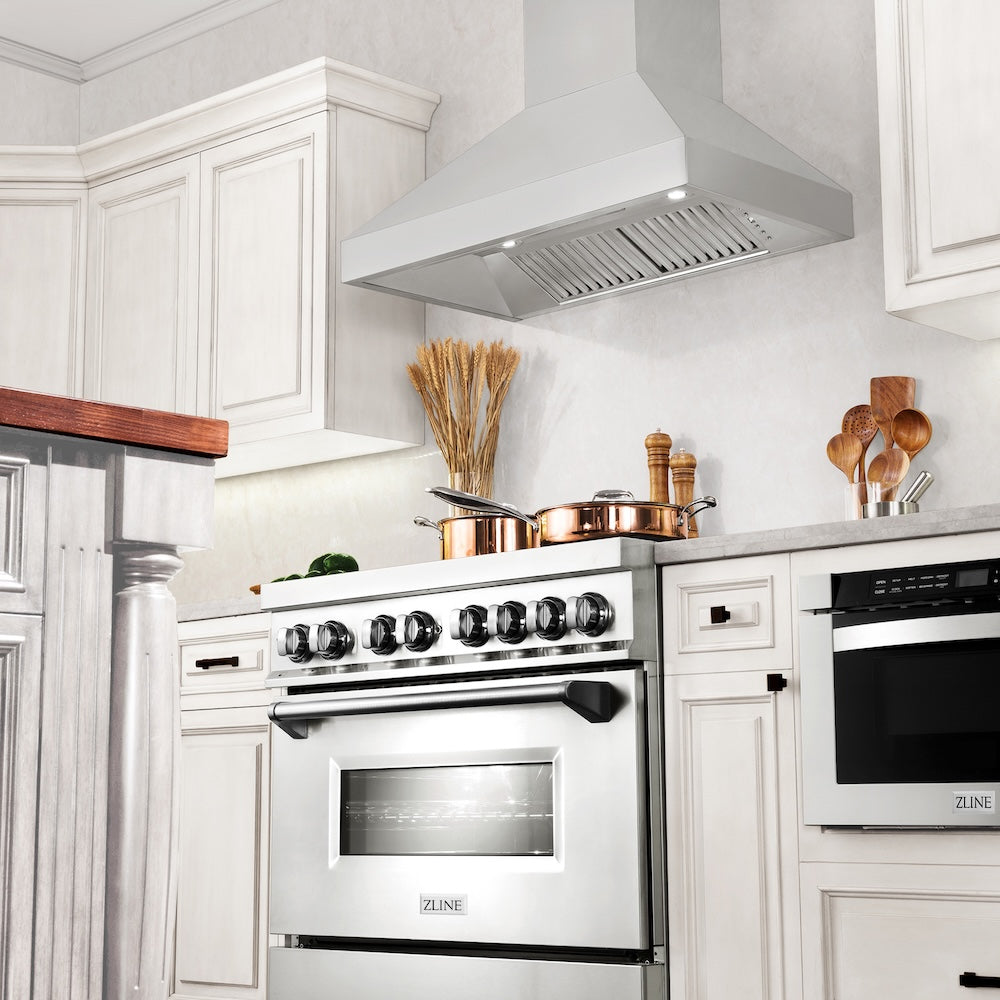 36 In. Professional Convertible Vent Wall Mount Range Hood In Stainless Steel 59736
