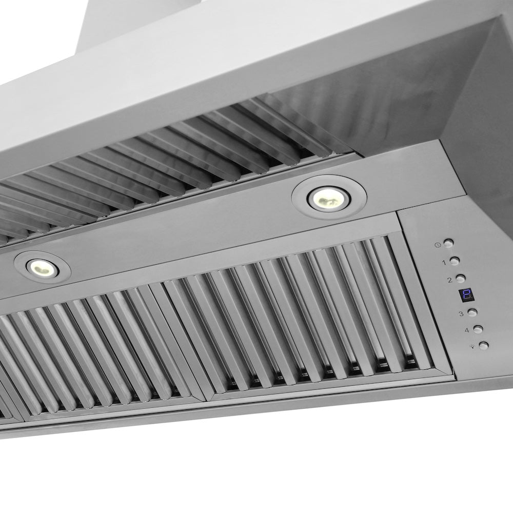 60 In. Professional Convertible Vent Wall Mount Range Hood In Stainless Steel 59760