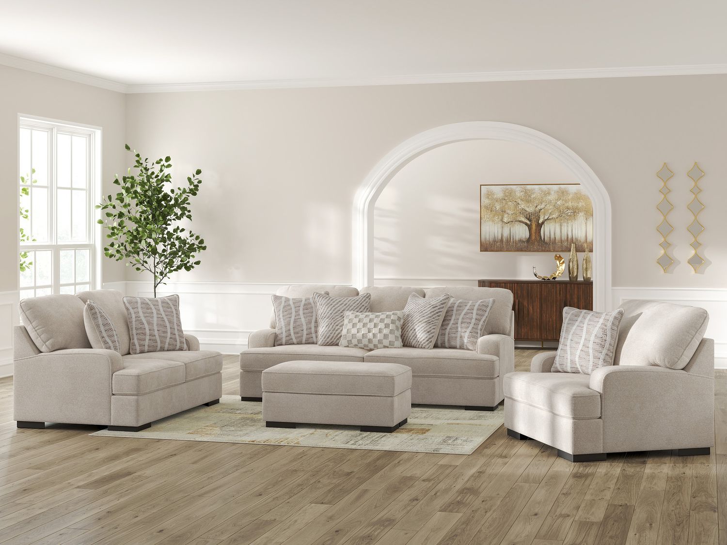 High Profile Oversized Chair In Taupe 5990223