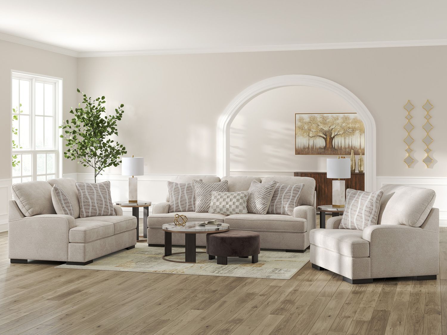 High Profile Oversized Chair In Taupe 5990223