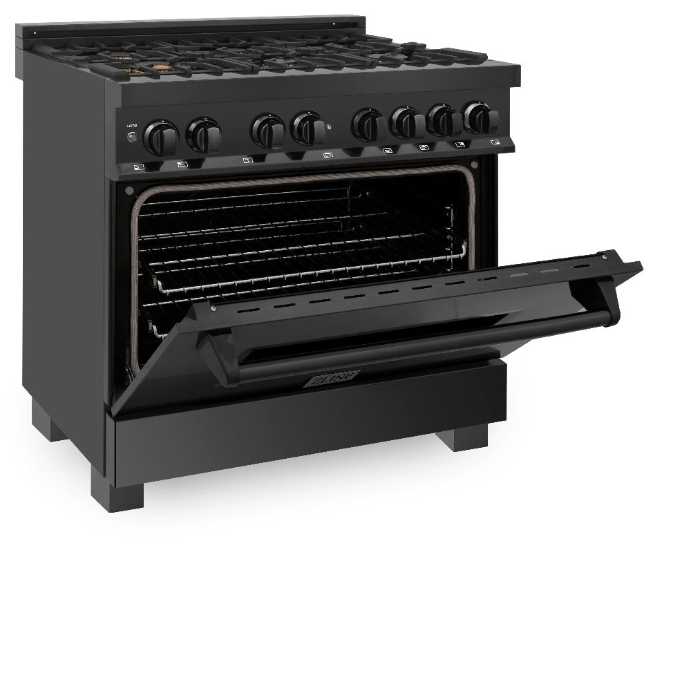 Kitchen Package with Black Stainless Steel Refrigerator, 36 in. Dual Fuel Range, 36 in. Range Hood, Microwave Drawer, and 24 in. Tall Tub Dishwasher 5KPRRABRH36MWDWV