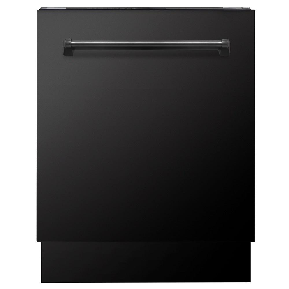 Kitchen Package with Black Stainless Steel Refrigerator, 36 in. Dual Fuel Range, 36 in. Range Hood, Microwave Drawer, and 24 in. Tall Tub Dishwasher 5KPRRABRH36MWDWV