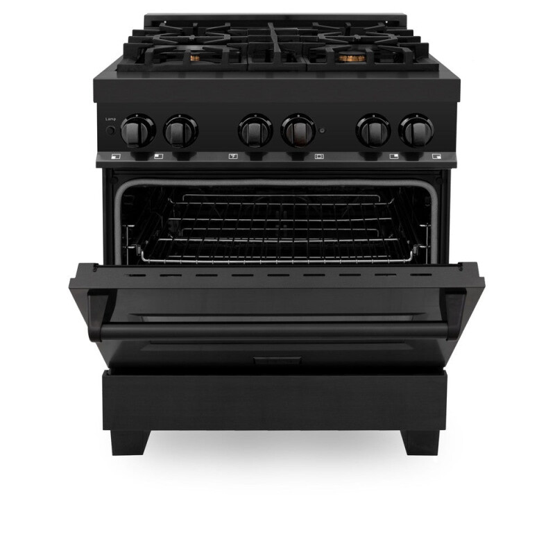 Kitchen Package with Black Stainless Steel Refrigerator, 30 in. Dual Fuel Range, 30 in. Range Hood, Microwave Drawer, and 24 in. Tall Tub Dishwasher 5KPRRABRHMWDWV