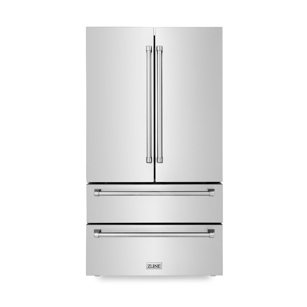 Kitchen Package with Refrigerator, 36 in. Stainless Steel Dual Fuel Range, 36 in. Convertible Vent Range Hood, 24 in. Microwave Drawer, and 24 in. Tall Tub Dishwasher 5KPRRARH36MWDWV