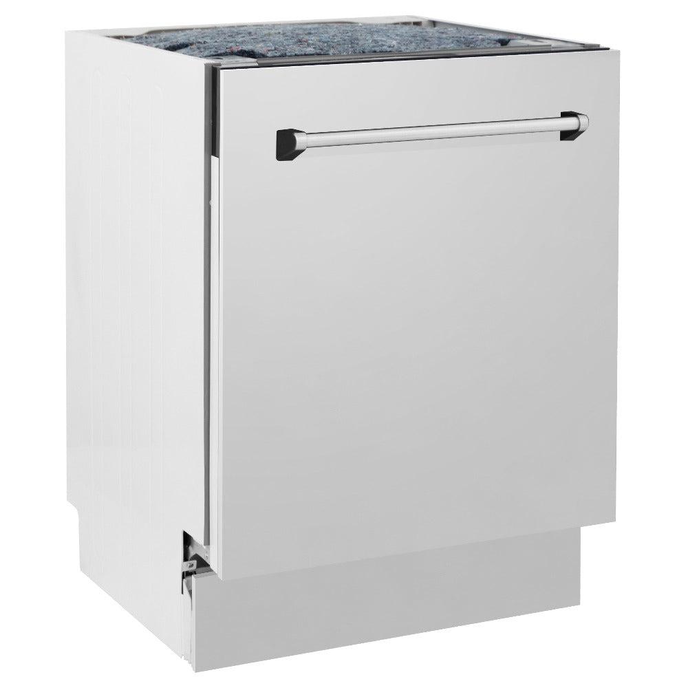 Kitchen Package with Refrigerator, 48 in. Stainless Steel Dual Fuel Range, 48 in. Convertible Vent Range Hood, 24 in. Microwave Drawer, and 24 in. Tall Tub Dishwasher 5KPRRARH48MWDWV
