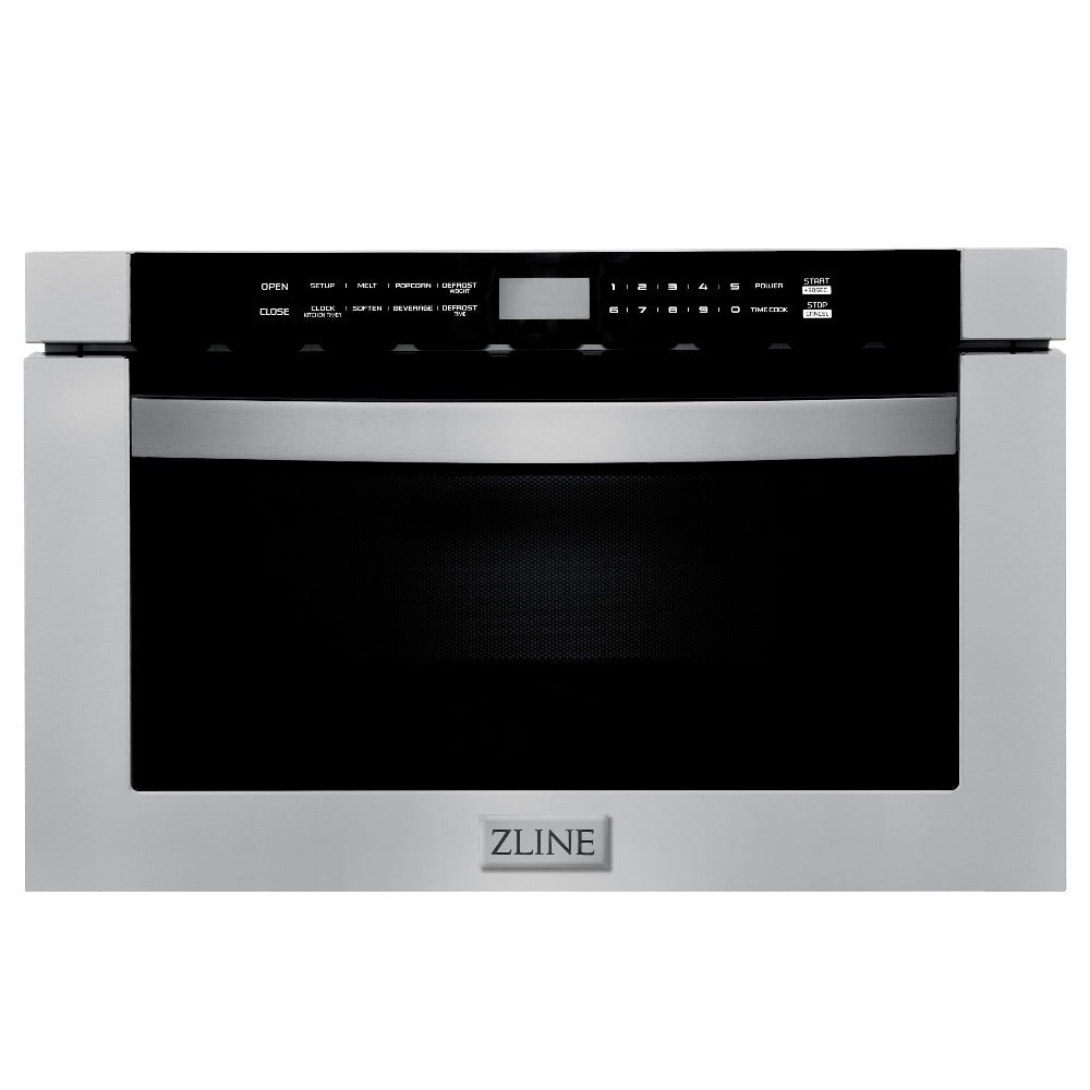 Kitchen Package with Refrigerator, 48 in. Stainless Steel Dual Fuel Range, 48 in. Convertible Vent Range Hood, 24 in. Microwave Drawer, and 24 in. Tall Tub Dishwasher 5KPRRARH48MWDWV