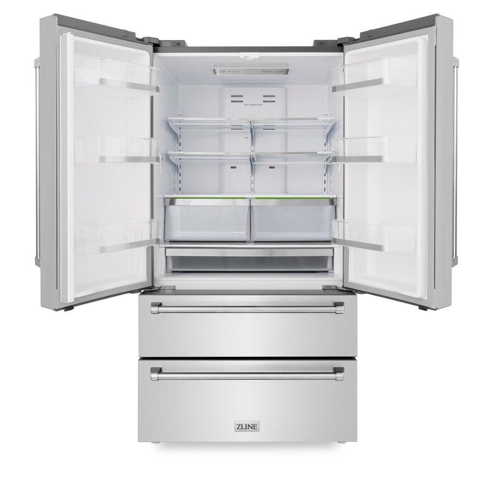 Kitchen Package with Refrigerator, 30 in. Stainless Steel Gas Range, 30 in. Range Hood, Microwave Drawer, and 24 in. Tall Tub Dishwasher 5KPRSGRRH30MWDWV