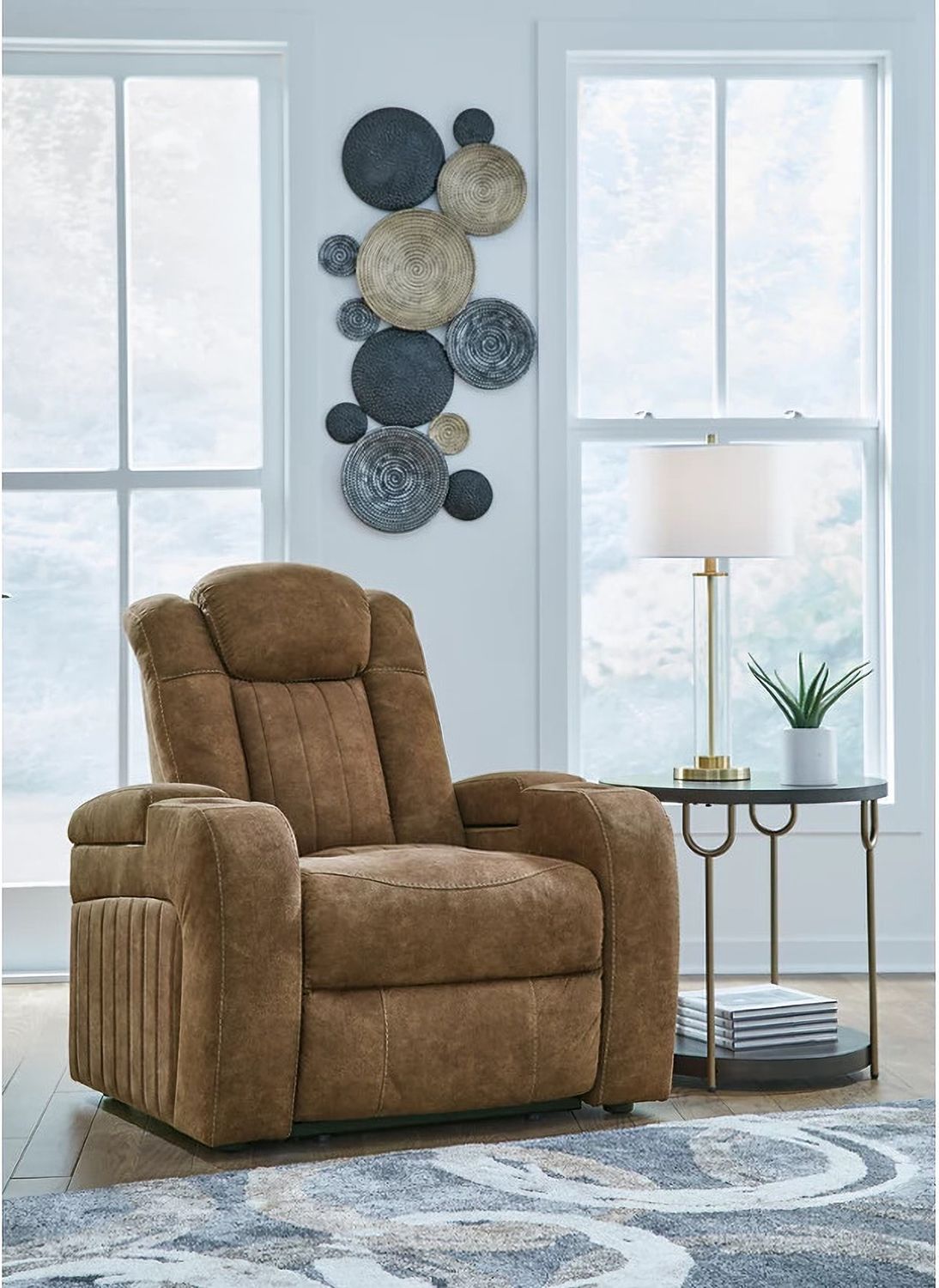 Wolfridge Brindle Power Recliner With Adjustable Headrest 6070313
