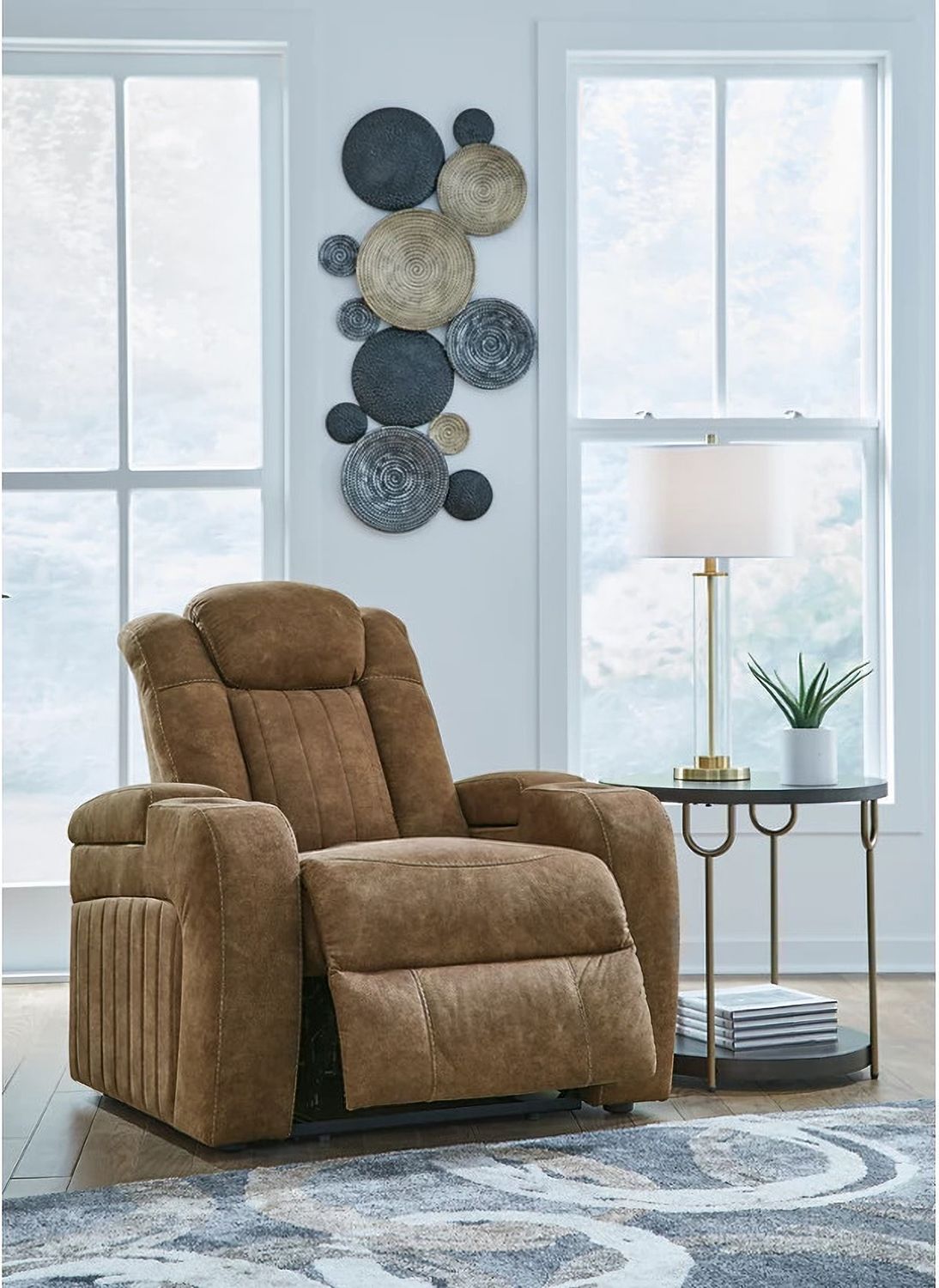 Wolfridge Brindle Power Recliner With Adjustable Headrest 6070313