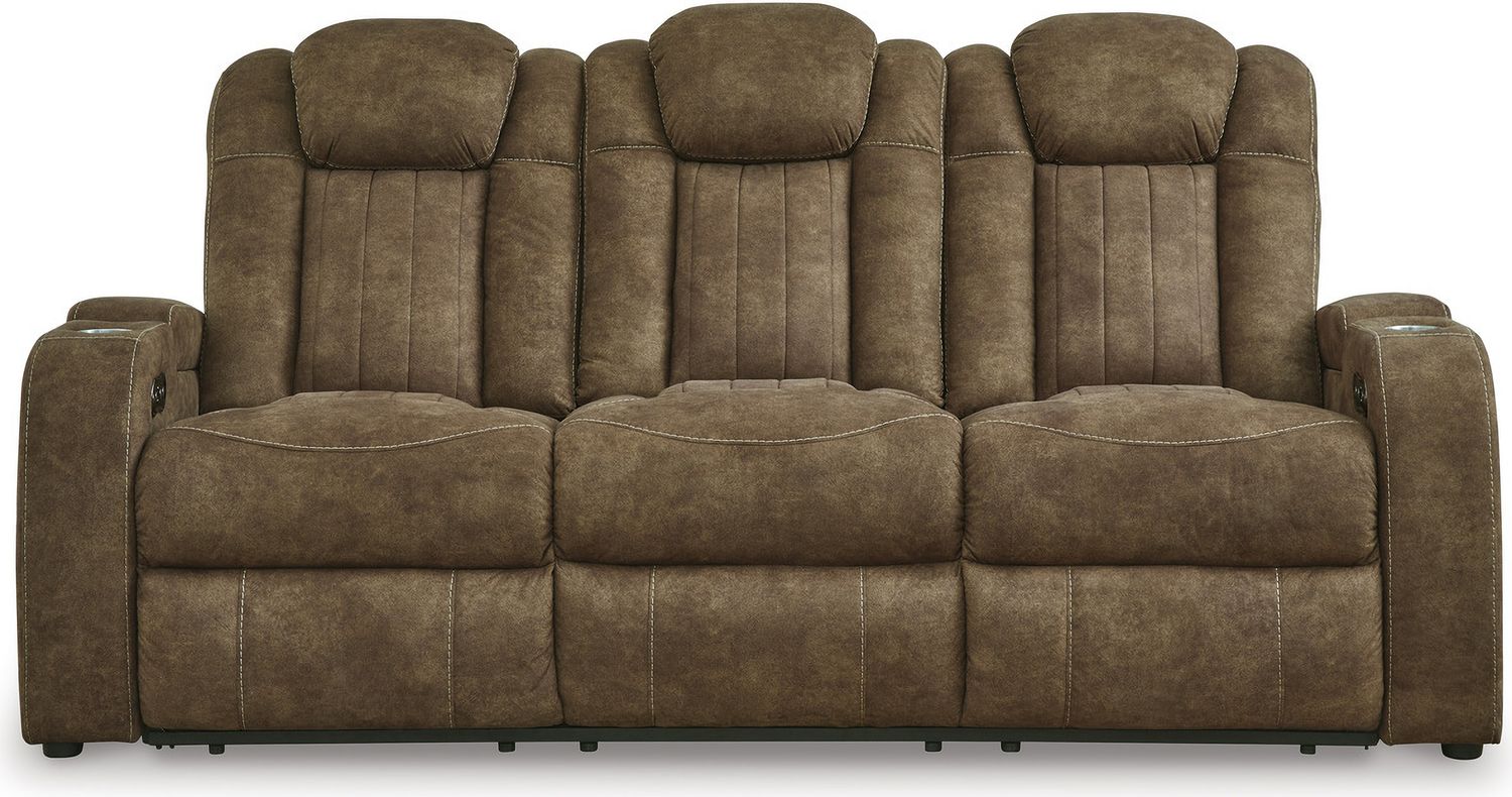 Wolfridge Brindle Power Recliner Sofa with Adjustable Headrest 6070315