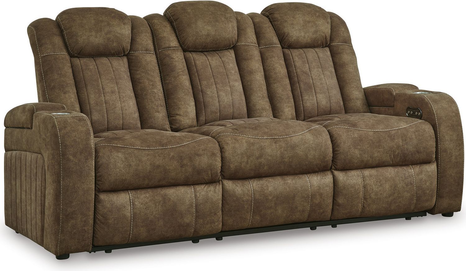 Wolfridge Brindle Power Recliner Sofa with Adjustable Headrest 6070315