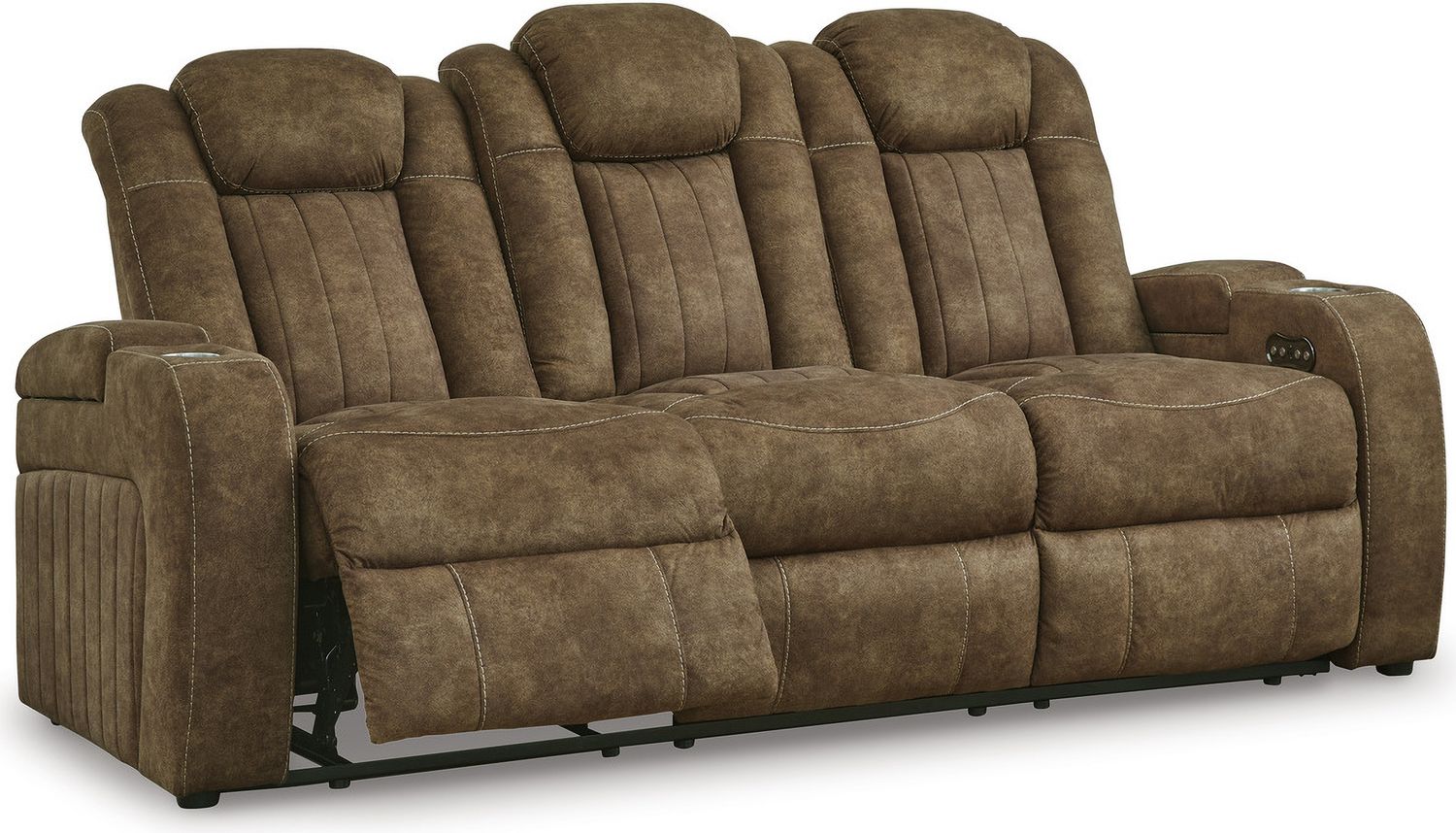 Wolfridge Brindle Power Recliner Sofa with Adjustable Headrest 6070315