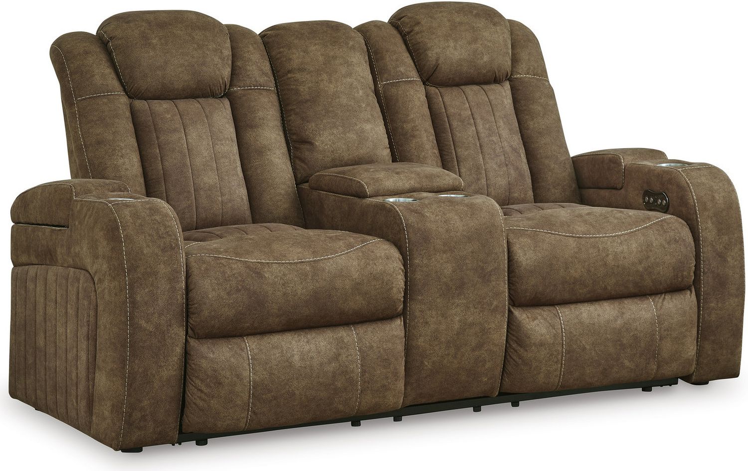 Wolfridge Brindle Power Recliner Loveseat With Adjustable Headrest 6070318