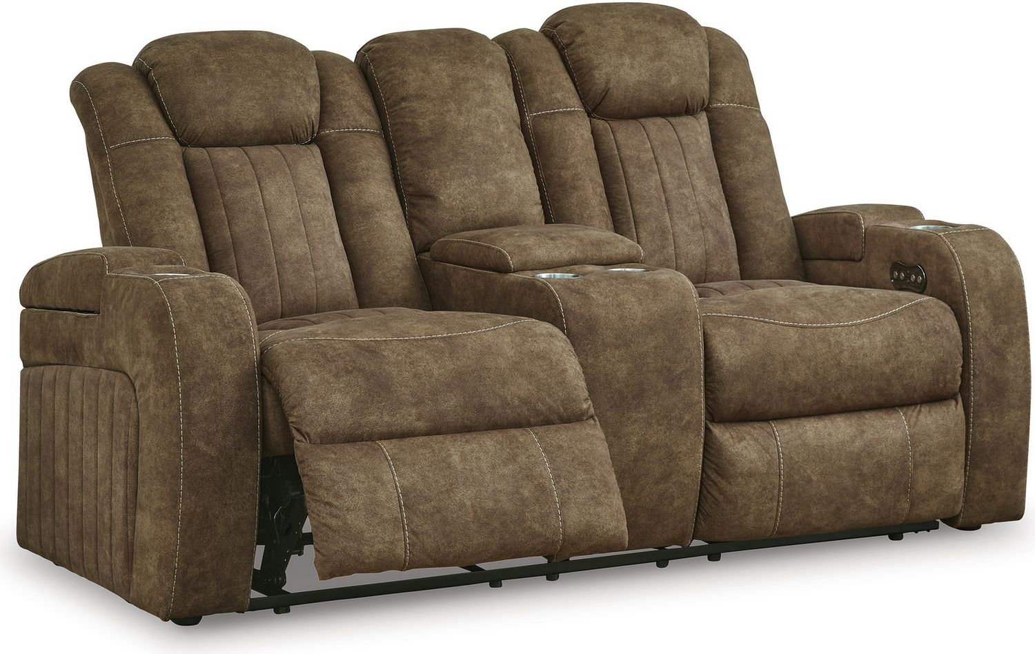 Wolfridge Brindle Power Recliner Loveseat With Adjustable Headrest 6070318