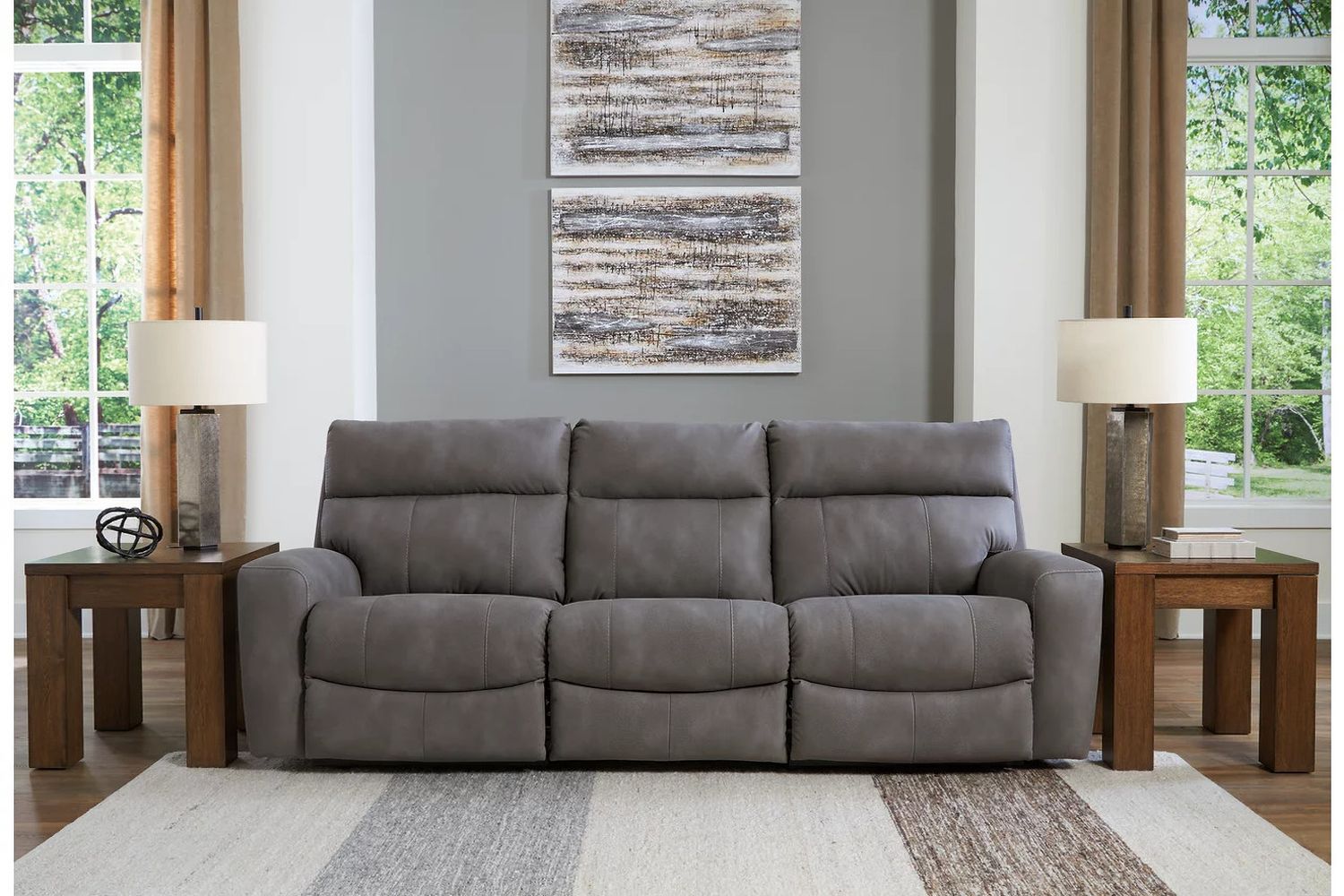 Next-Gen DuraPella 3-Piece Power Reclining Sectional Sofa In Slate 61003S2
