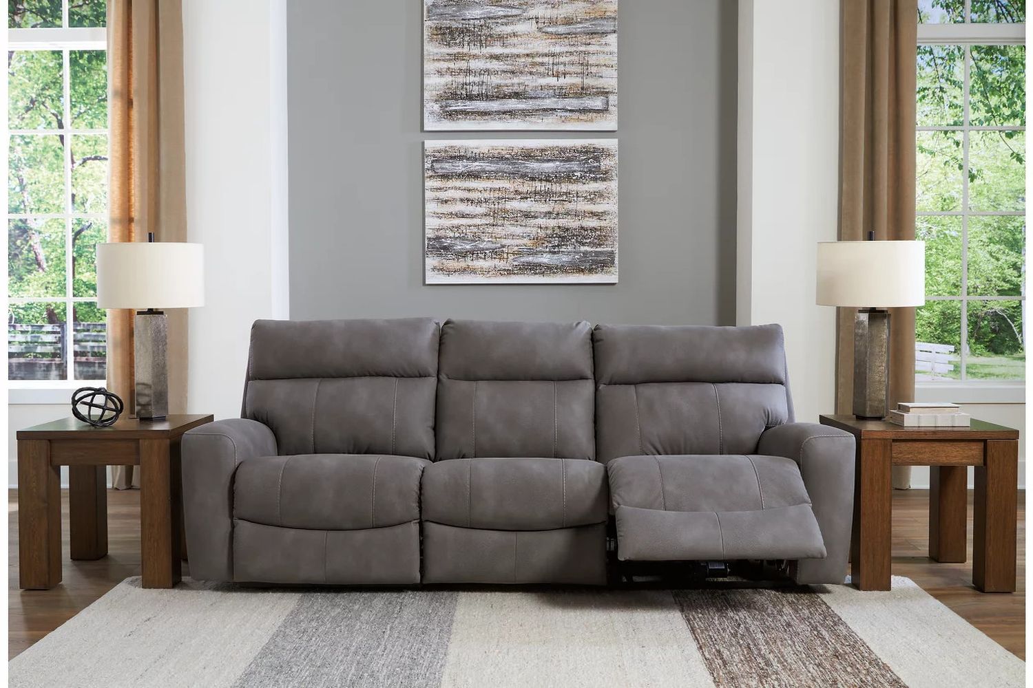 Next-Gen DuraPella 3-Piece Power Reclining Sectional Sofa In Slate 61003S2