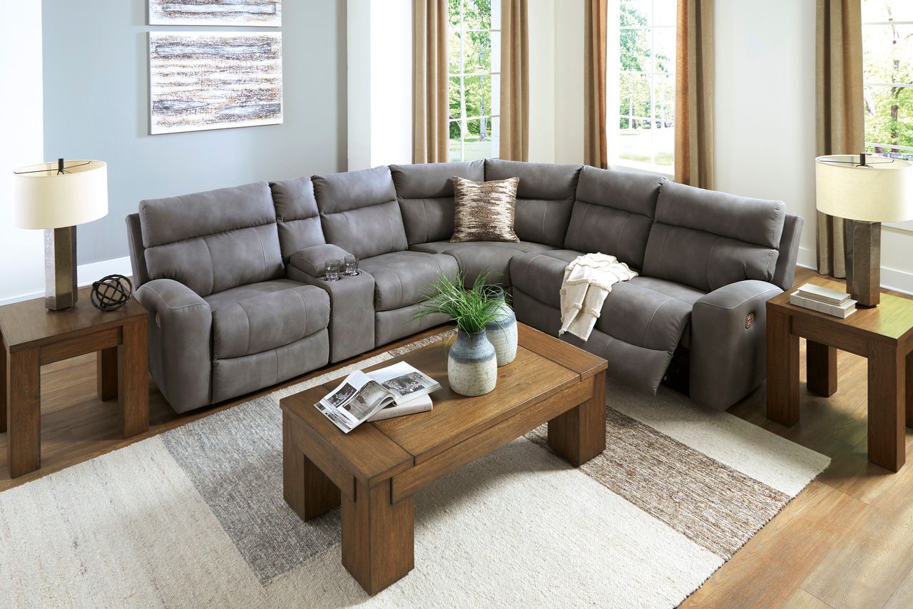 Next-Gen DuraPella 3-Piece Power Reclining Sectional Sofa In Slate 61003S2