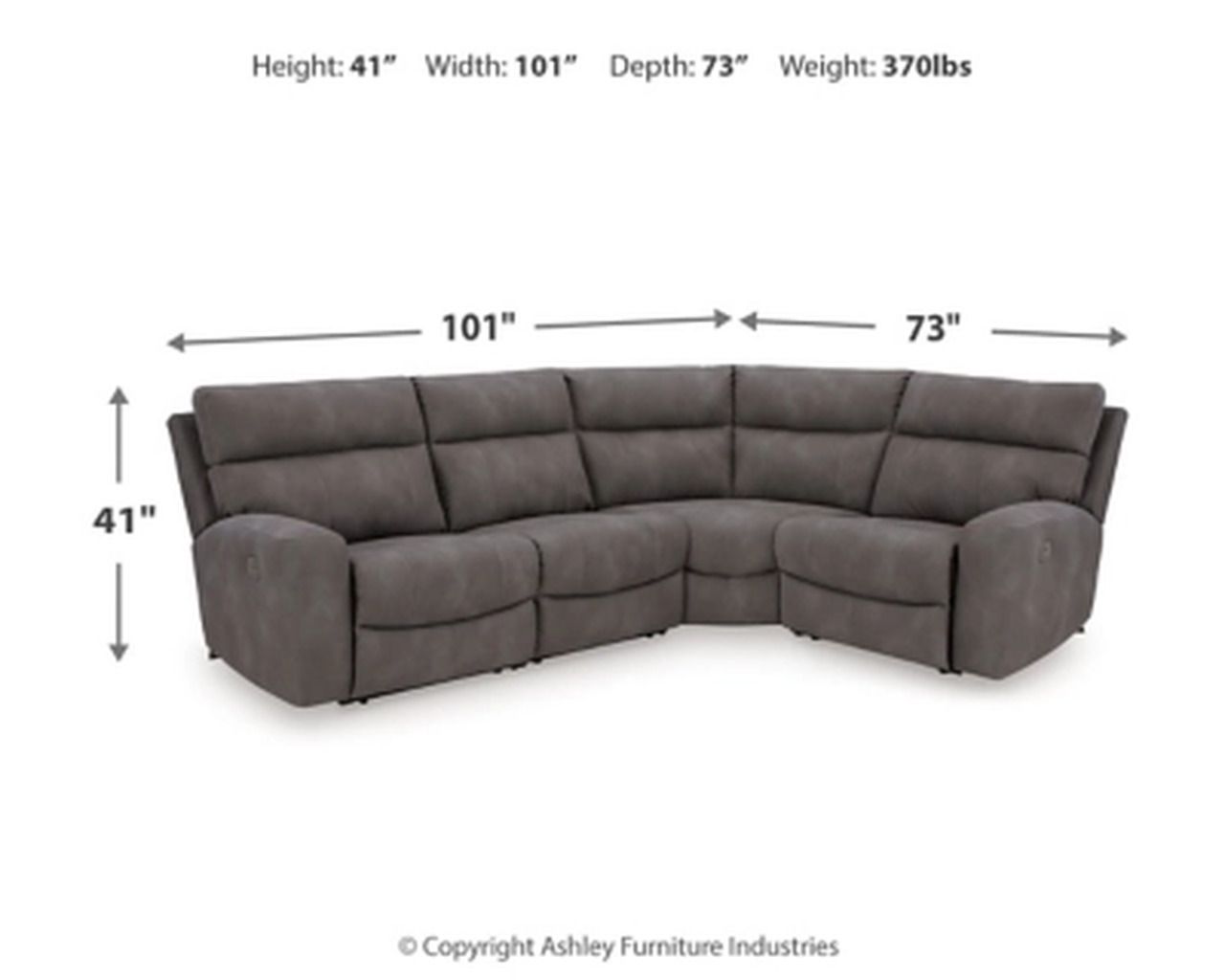 Next-Gen Durapella 4-Piece Sectional In Slate 61003S4