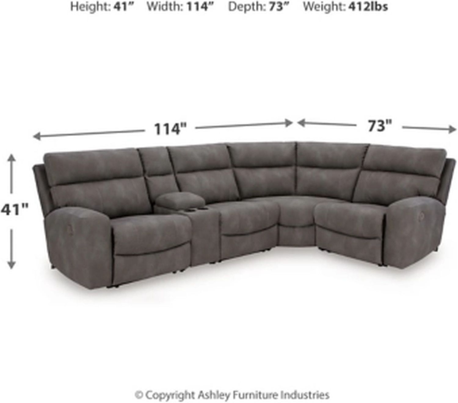 Next-Gen Durapella 5-Piece Sectional In Slate 61003S5