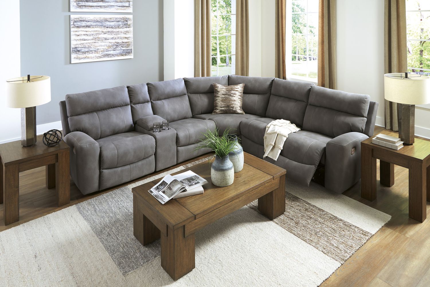 Next-Gen Durapella 5-Piece Sectional In Slate 61003S5