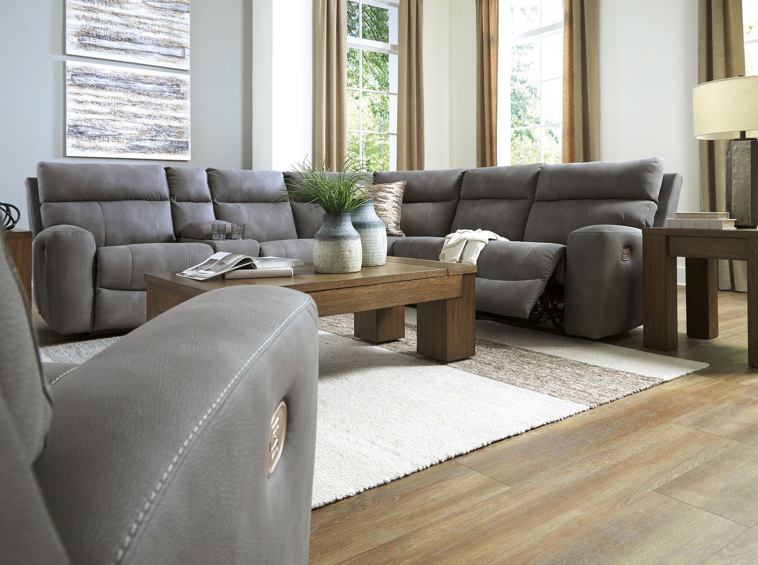 Next-Gen Durapella 5-Piece Sectional In Slate 61003S5