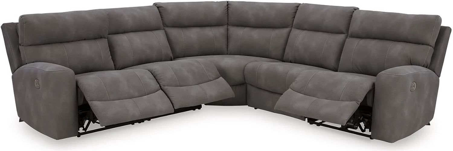 Next-Gen DuraPella 5-Piece Power Reclining Sectional In Slate 61003S6