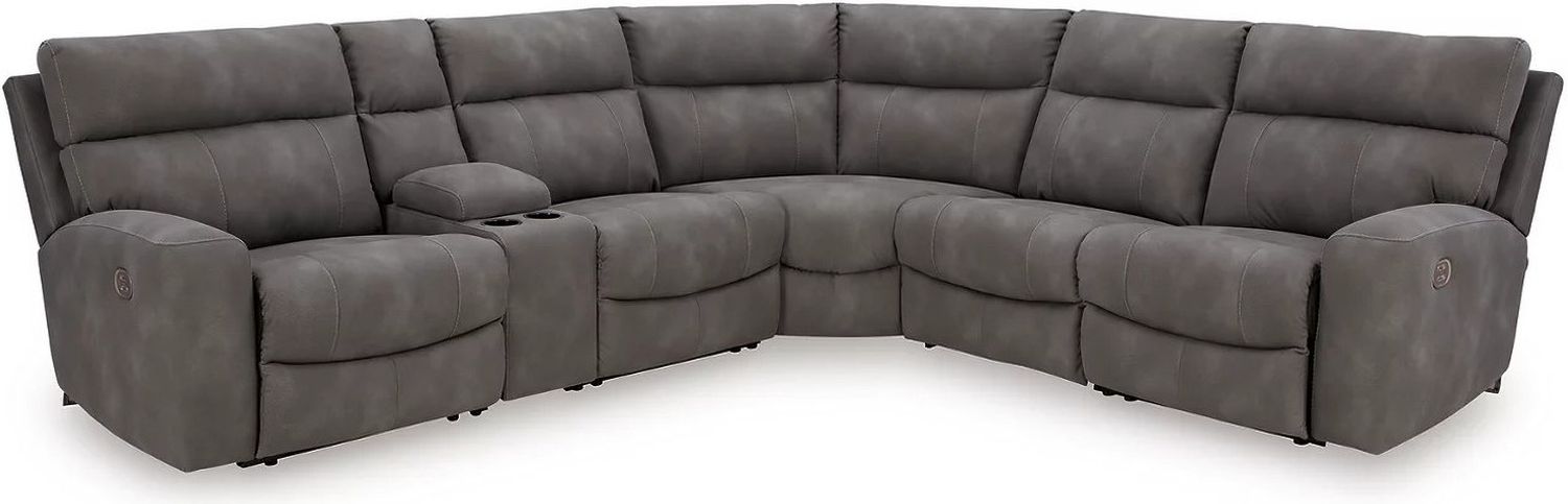 Next-Gen DuraPella 6-Piece Power Reclining Sectional In Slate 61003S7