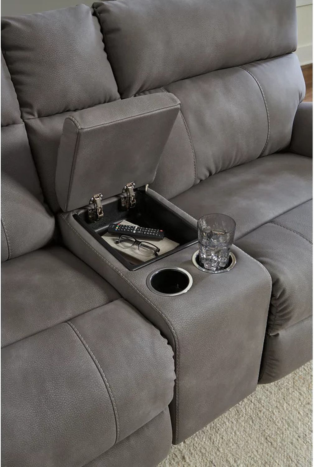 Next-Gen DuraPella 6-Piece Power Reclining Sectional In Slate 61003S7