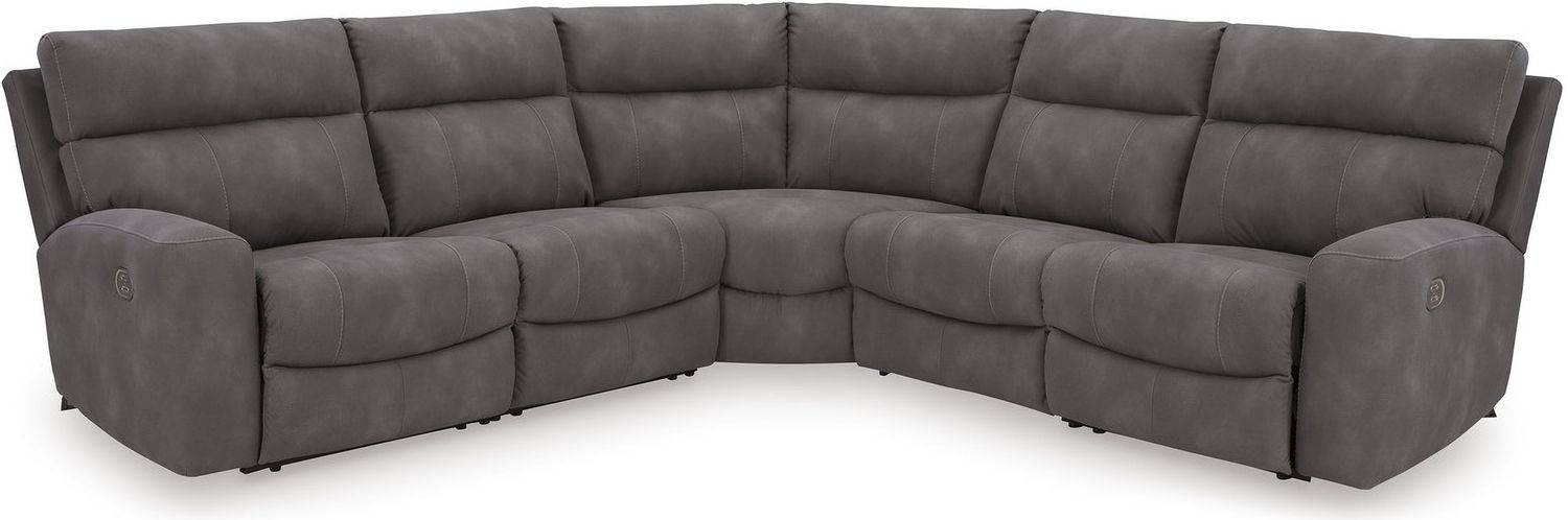 Next-Gen DuraPella 5-Piece Power Reclining Sectional In Slate 61003S8