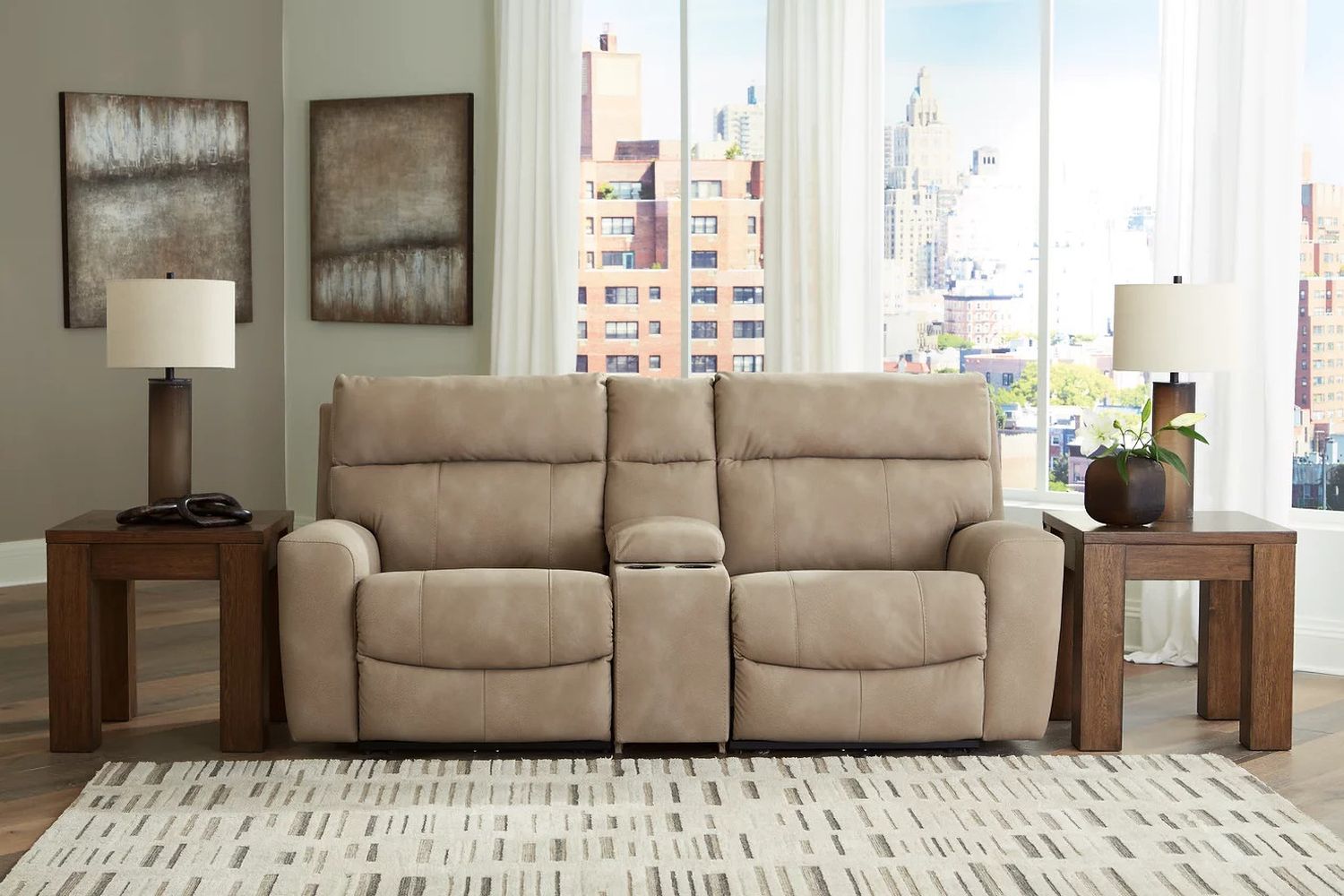 Next-Gen Durapella 3-Piece Power Reclining Sectional In Sand 61004S3
