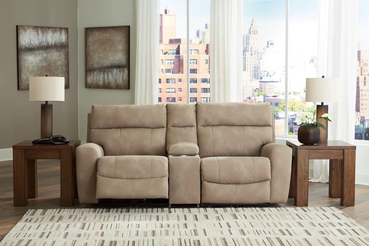 Next-Gen Durapella 3-Piece Power Reclining Sectional In Sand 61004S3