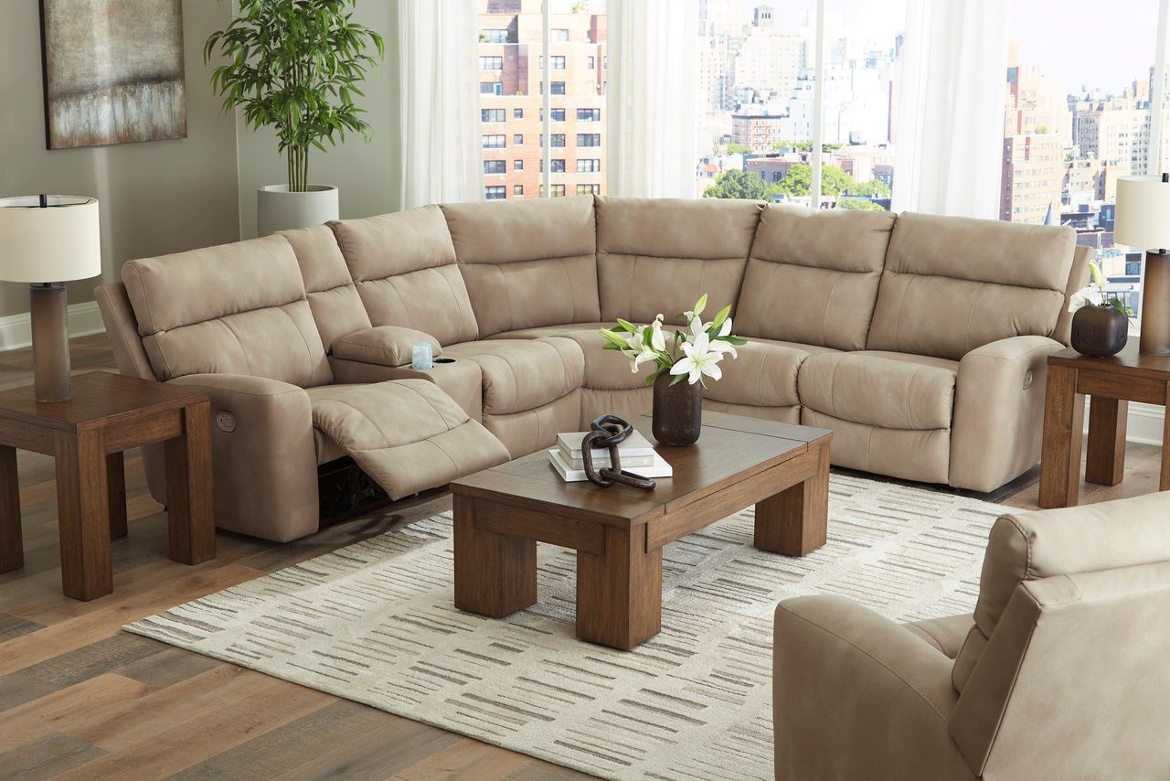 Next-Gen Durapella 5-Piece Power Reclining Sectional In Sand 61004S5