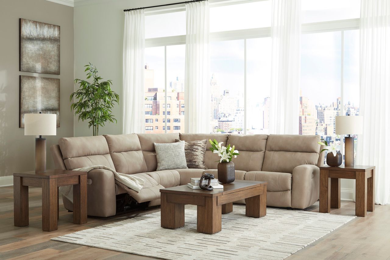 Next-Gen Durapella 5-Piece Power Reclining Sectional In Sand 61004S6