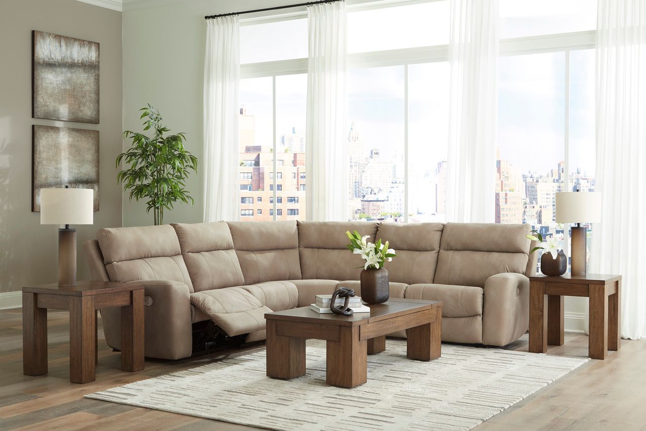 Next-Gen Durapella 5-Piece Power Reclining Sectional In Sand 61004S6