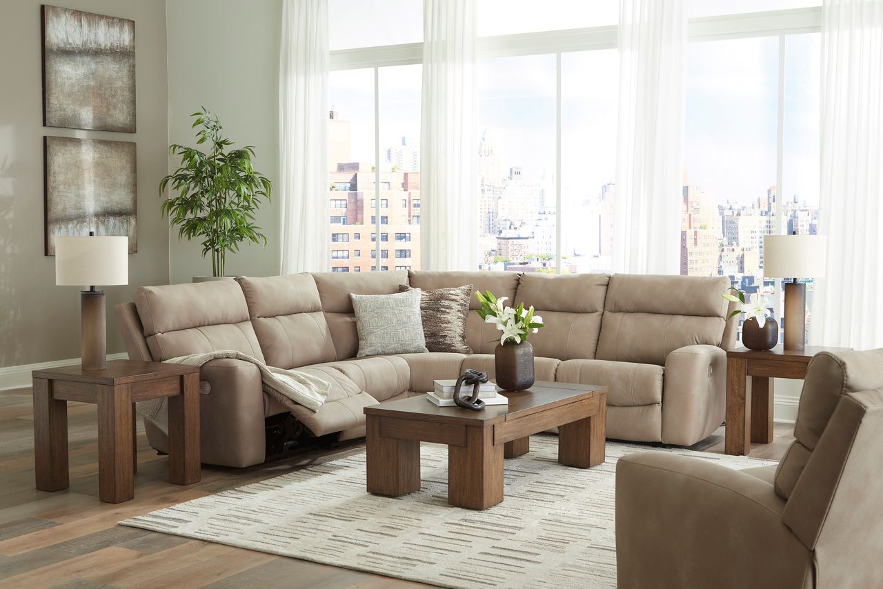 Next-Gen Durapella 5-Piece Power Reclining Sectional In Sand 61004S6
