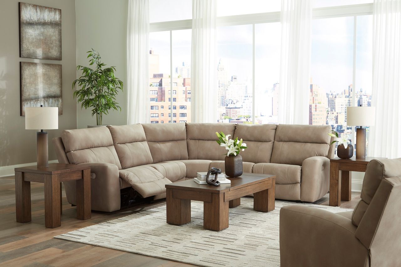 Next-Gen Durapella 5-Piece Power Reclining Sectional In Sand 61004S6