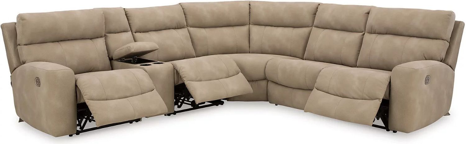 Next-Gen Durapella 6-Piece Power Reclining Sectional In Sand 61004S7