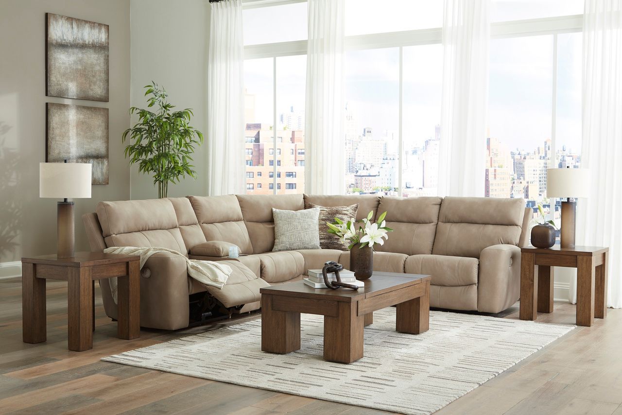 Next-Gen Durapella 6-Piece Power Reclining Sectional In Sand 61004S7