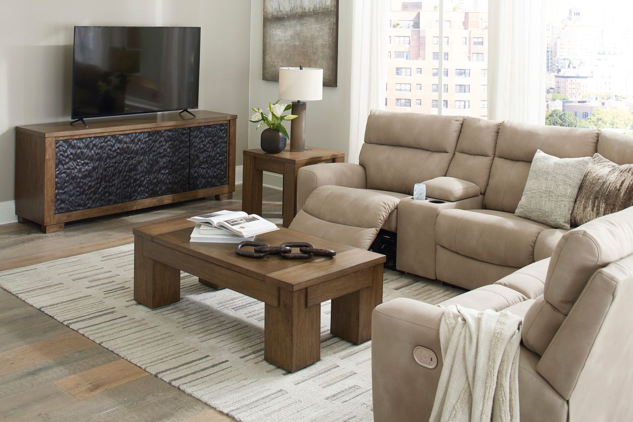 Next-Gen Durapella 6-Piece Power Reclining Sectional In Sand 61004S7